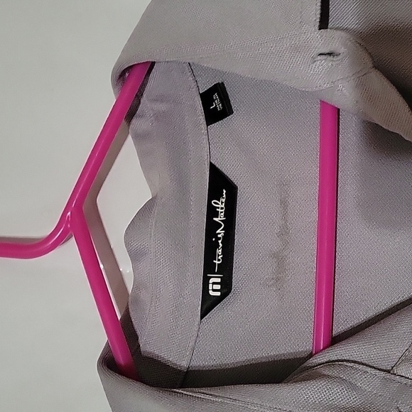 TRAVIS MATTHEW REAL TREAT Men's Polo Logo Golf Shirt L Striped Y2K 90's Designer - Picture 3 of 7